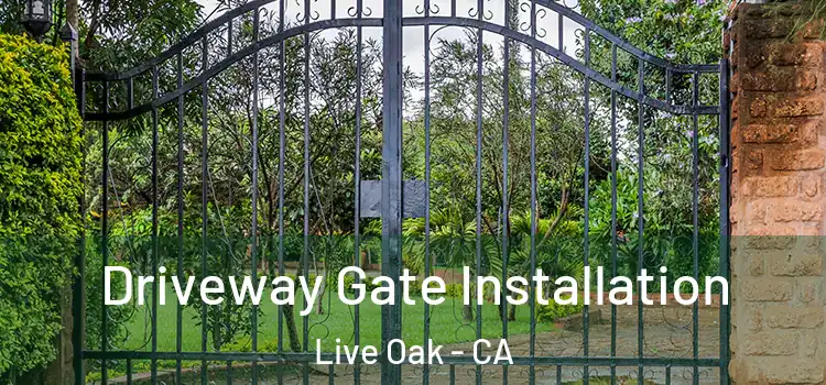 Driveway Gate Installation Live Oak - CA